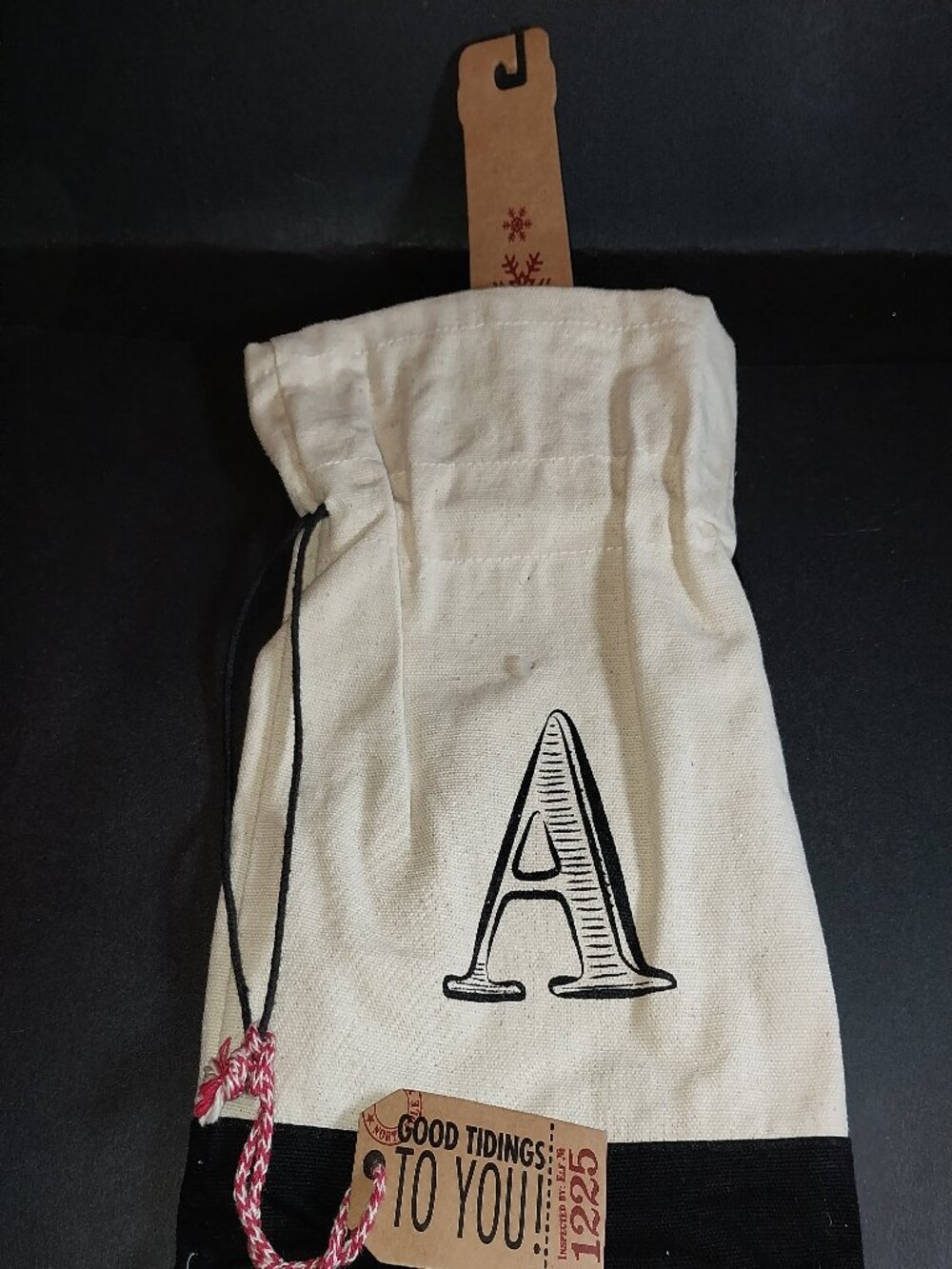 Fabric Wine Bag with "A" Letter